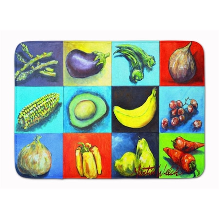Carolines Treasures Mixed Fruits and Vegetables Machine Washable Memory Foam Mat MW1227RUG